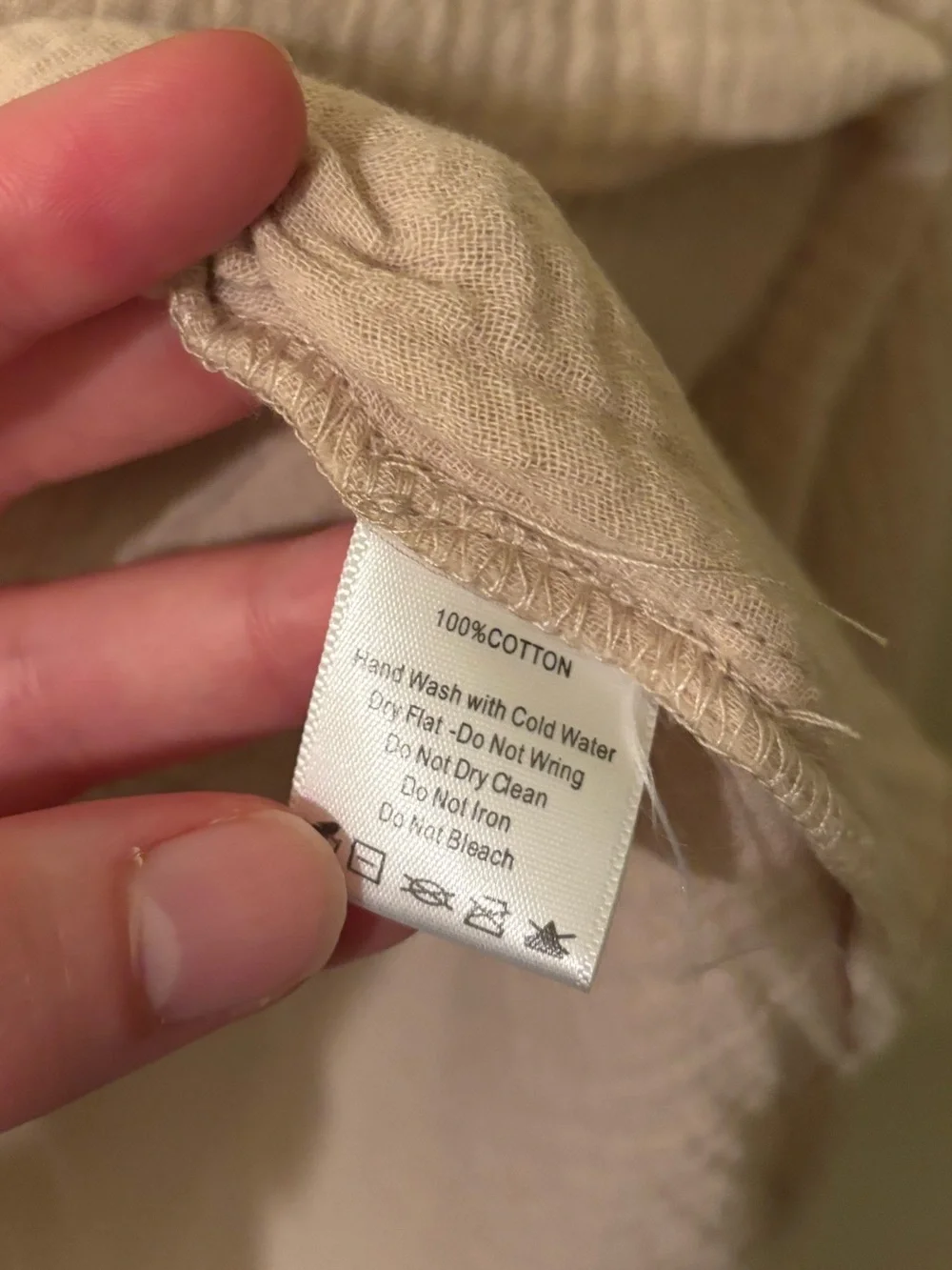 P Cill Crinkled Ruffle Peasant Blouse - Cream - NWOT - boho, Lagenlook, hippie - Picture 4 of 5